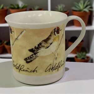 Rose Of England Fine Bone China Goldfinch Bird Coffee Cup